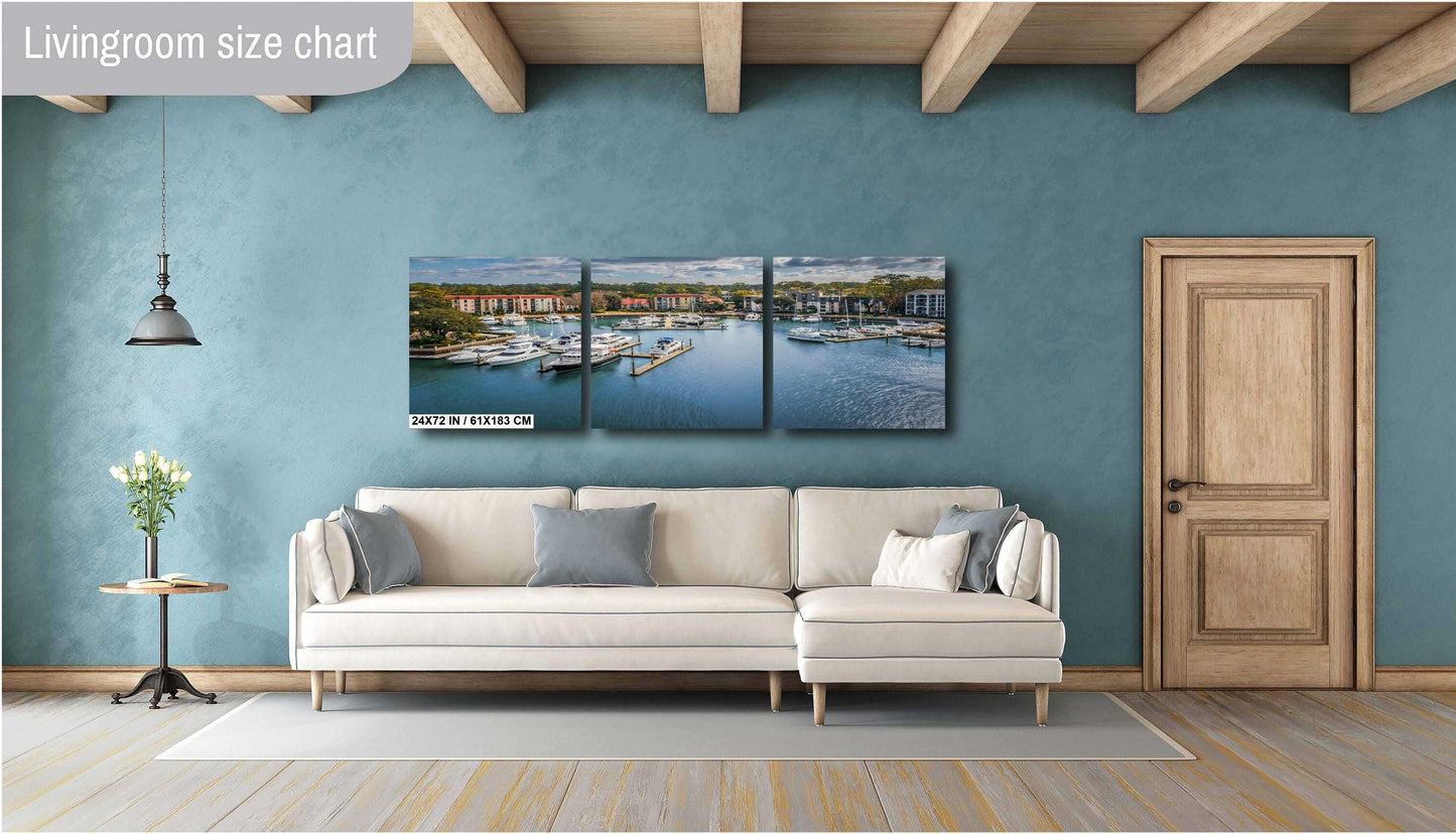 Harbour Town View From Hilton Head Lighthouse: Print Wall Art Hilton Head Island South Carolina Photography Metal/Acrylic/Aluminum/Canvas