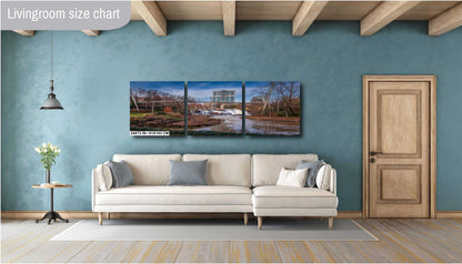 Greenville's Iconic Liberty Bridge: Falls Park on the Reedy Greenville, South Carolina Wall Art Print Aluminum/Acrylic/Metal/Canvas