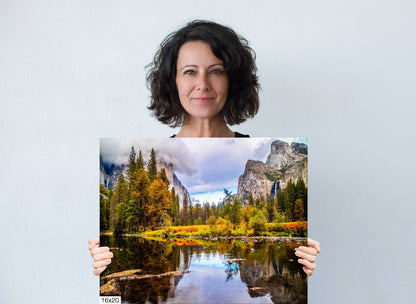 Nature's Fury Unleashed: Stormy Afternoon at Valley View Yosemite Autumn Home Decor Wall Art Photography