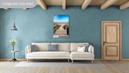 Trail to Paradise: Wooden Pathway to the Beach Florida Seascape Photography Amelia Island Canvas Print Wall Art