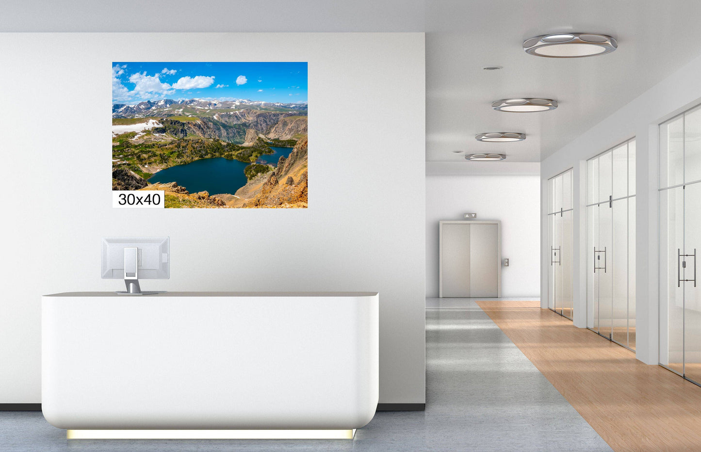 Reflections of Grandeur: Twin Lakes of the Beartooth Mountains Montana Landscape Photography Wall Art Metal Canvas Print