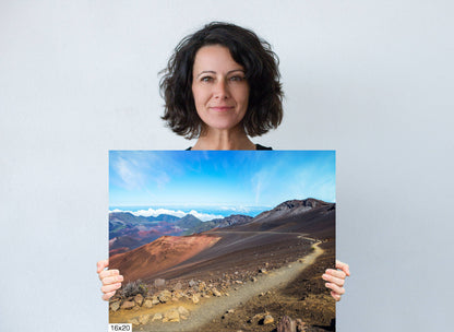 Trail to a New World: Haleakala Volcano Maui Canvas Print Wall Art Home Decor