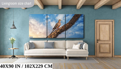 Gentle Guardian: Mourning Dove Bird Photography Wildlife Nature Home Wall Art Canvas Metal Print