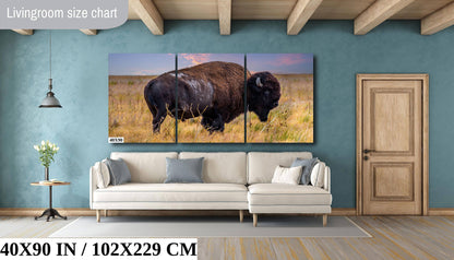 Wilderness Wonders: Bison Wildlife Canvas Print Antelope Island State Park Photography Utah Animal Wall Art