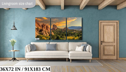 Divine Encounters: Garden of the Gods Wall Art Colorado Springs Landscape Photography Canvas Metal Print