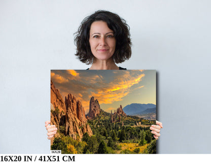 Divine Encounters: Garden of the Gods Wall Art Colorado Springs Landscape Photography Canvas Metal Print