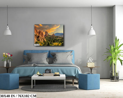 Divine Encounters: Garden of the Gods Wall Art Colorado Springs Landscape Photography Canvas Metal Print