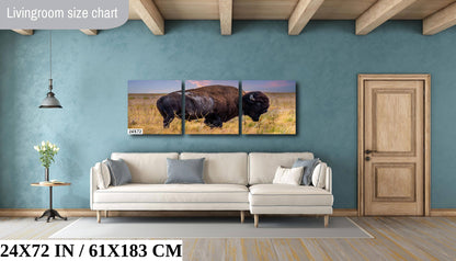 Wilderness Wonders: Bison Wildlife Canvas Print Antelope Island State Park Photography Utah Animal Wall Art