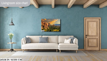 Divine Encounters: Garden of the Gods Wall Art Colorado Springs Landscape Photography Canvas Metal Print