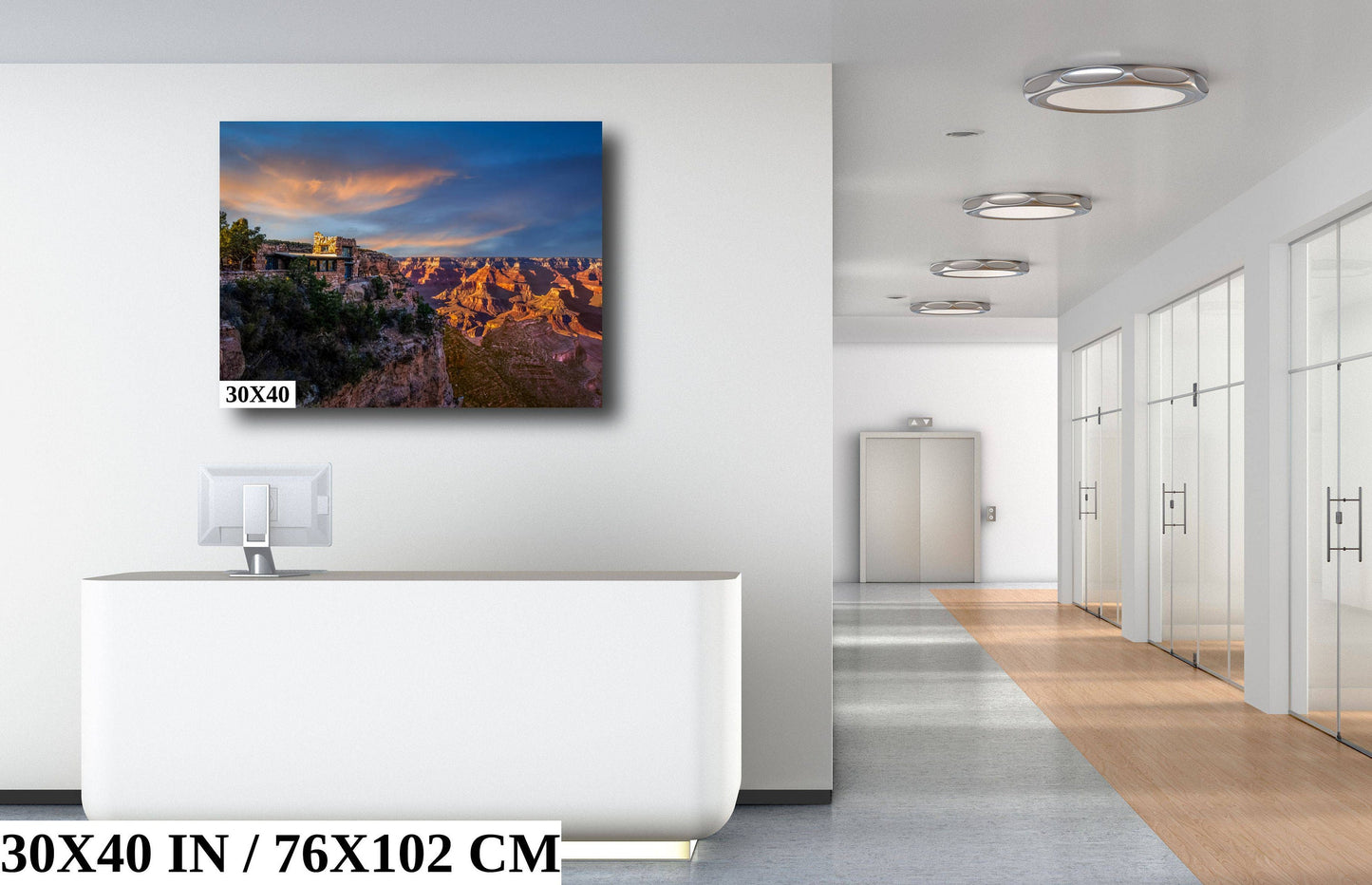 Rim's Edge Elegance: Mary Colter's Lookout Studio Photography Grand Canyon Viewpoints Canvas Print Landscape Wall Art