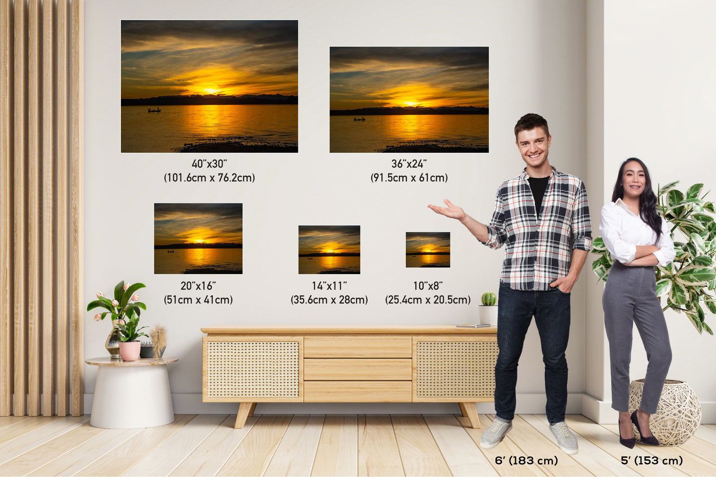 Mesmerizing Desert Dusk: Lake Havasu Landscape Photography Sunrise Fishing Wall Art Metal Acrylic Prints