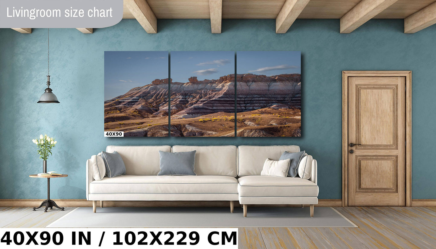 Majestic Desert Landscape: Petrified Forest Photography Metal Acrylic Wall Art Print Arizona Landscape