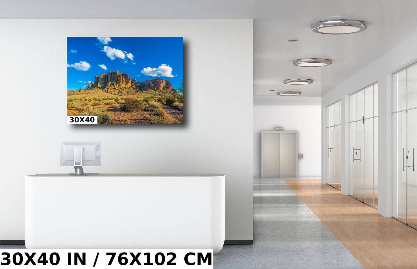 Lost Gold's Realm: Superstition Mountains Wall Art Lost Dutchman State Park Metal Canvas Print Arizona Desert Photography