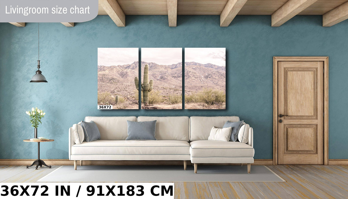 Eternal Desert Solitude: Saguaro Cactus Arizona Wall Art Photography Southwestern Cactus Metal Aluminum Print