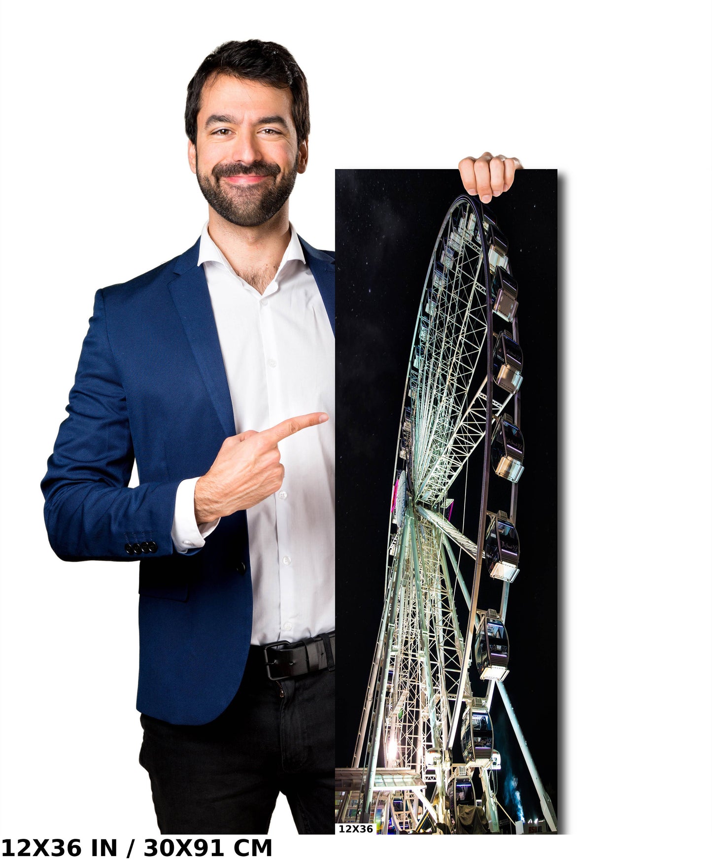 Elevated Excitement: Ferris Wheel Thrills in Arizona State Fair Wall Art Photography Aluminum Metal Print