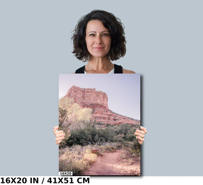 Majestic Vortex: Bell Rock Sedona Photography Arizona Wall Art Portrait Metal Canvas Print