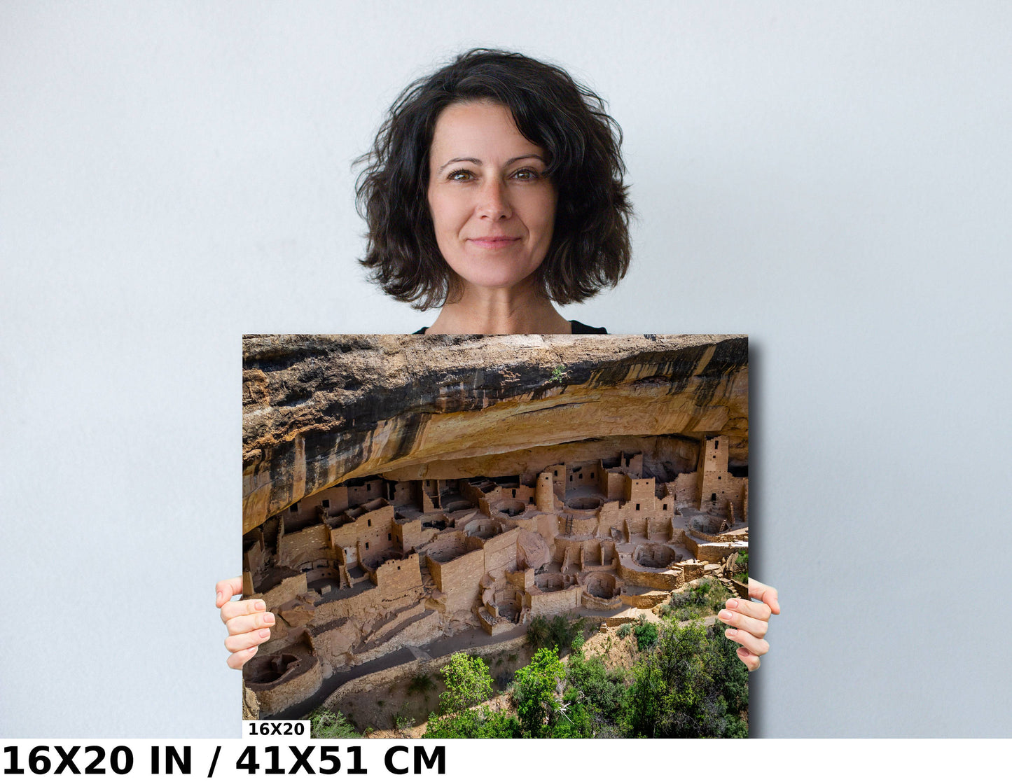Sculpted in Stone: Puebloan Cliff Palace Wall Art Mesa Verde National Park Canvas Metal Print Colorado Landscape