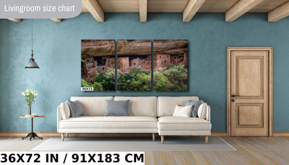 Ancient Architecture: Spruce Tree House Mesa Verde National Park Colorado Wall Art Metal Aluminum Print