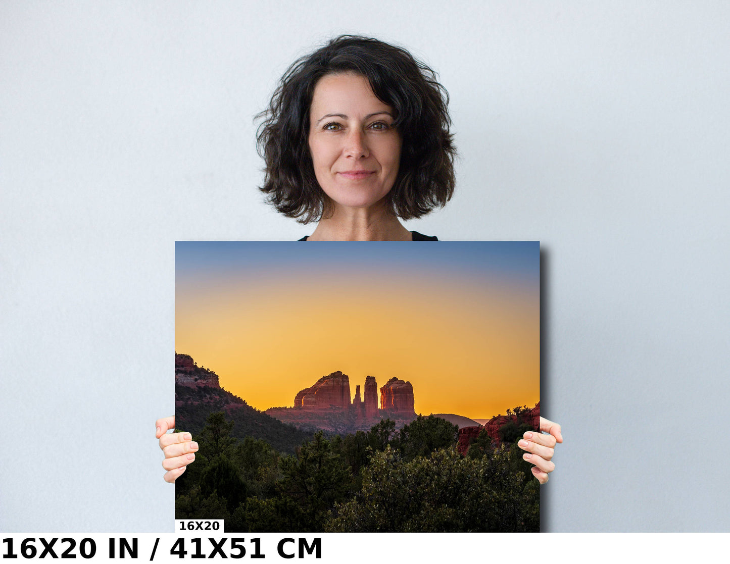 Cosmic Symmetry: Cathedral Rock Sedona Wall Art Arizona Landscape Metal Canvas Print Landscape Photography
