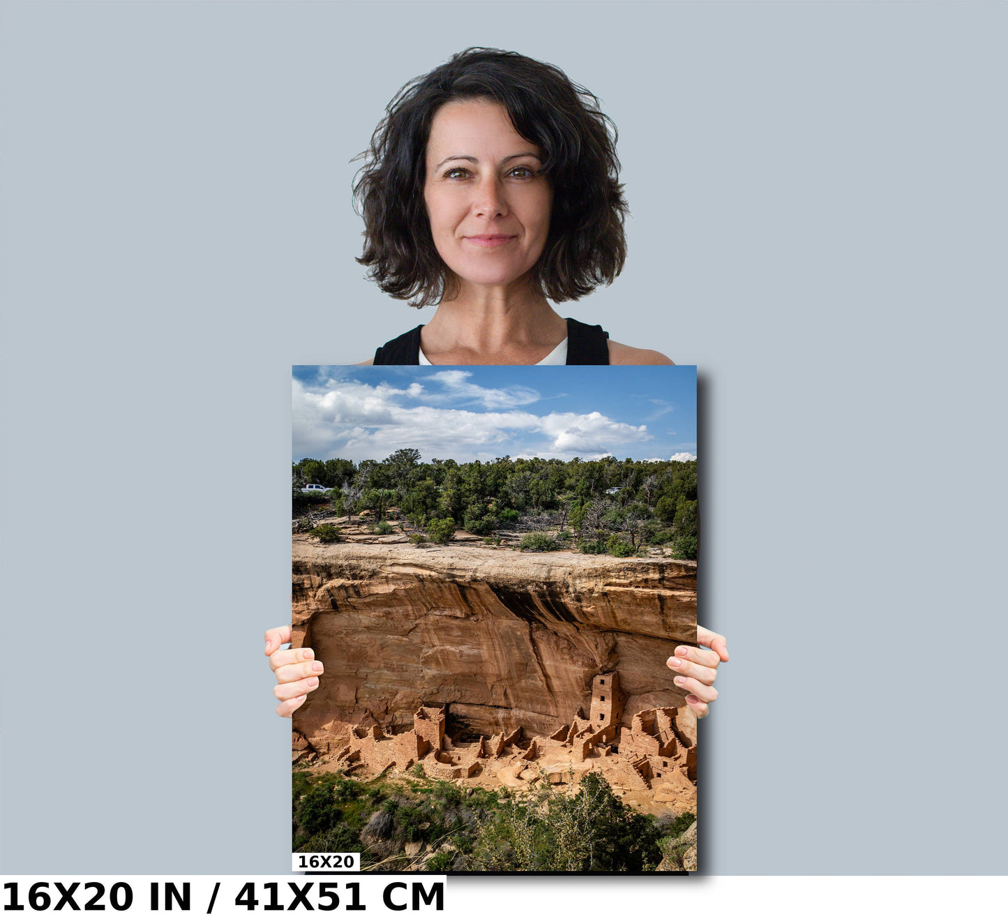 Stones of History: Square Tower House Metal Acrylic Print Mesa Verde National Park Colorado Portrait Wall Art