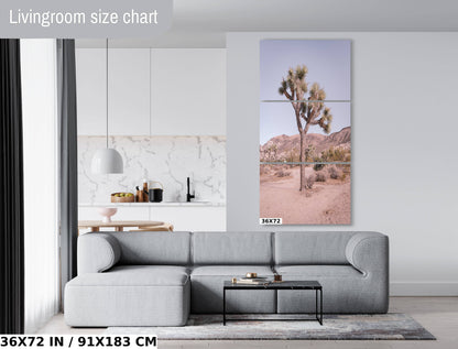 Pastel Joshua Tree: Joshua Tree National Park Metal Acrylic Canvas Print Southern California Photography Desert Landscape Wall Art