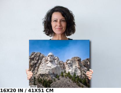 Monumental Masterpiece: Mount Rushmore National Memorial Wall Art American History Metal Acrylic Print South Dakota Landscape