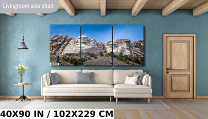 Monumental Masterpiece: Mount Rushmore National Memorial Wall Art American History Metal Acrylic Print South Dakota Landscape