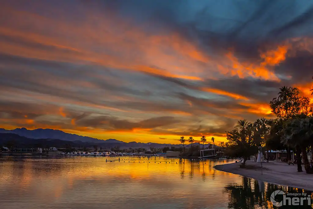 Golden Sunset Symphony: Sunset at Lake Havasu