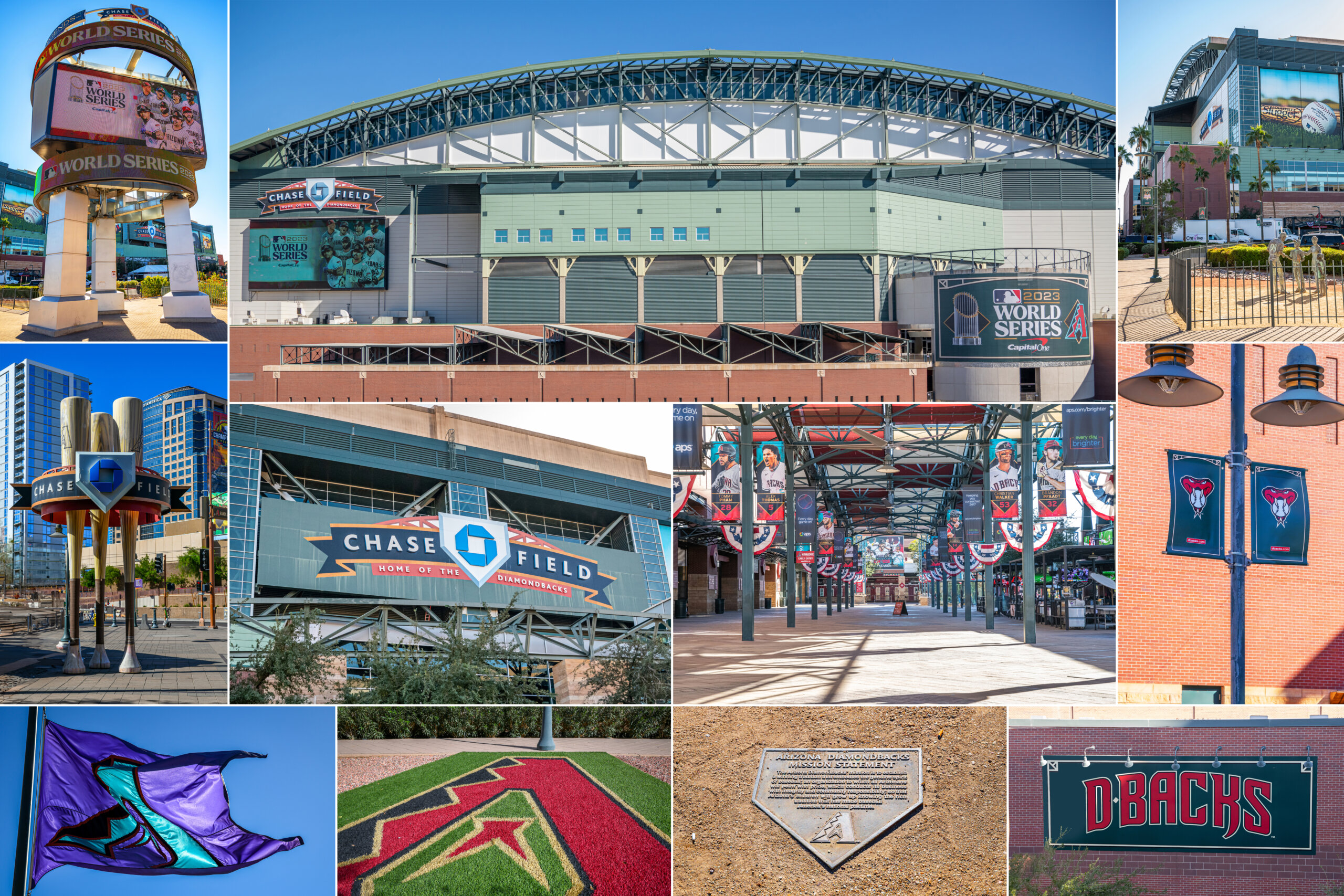World Series Excitement: Chase Field (Collage)