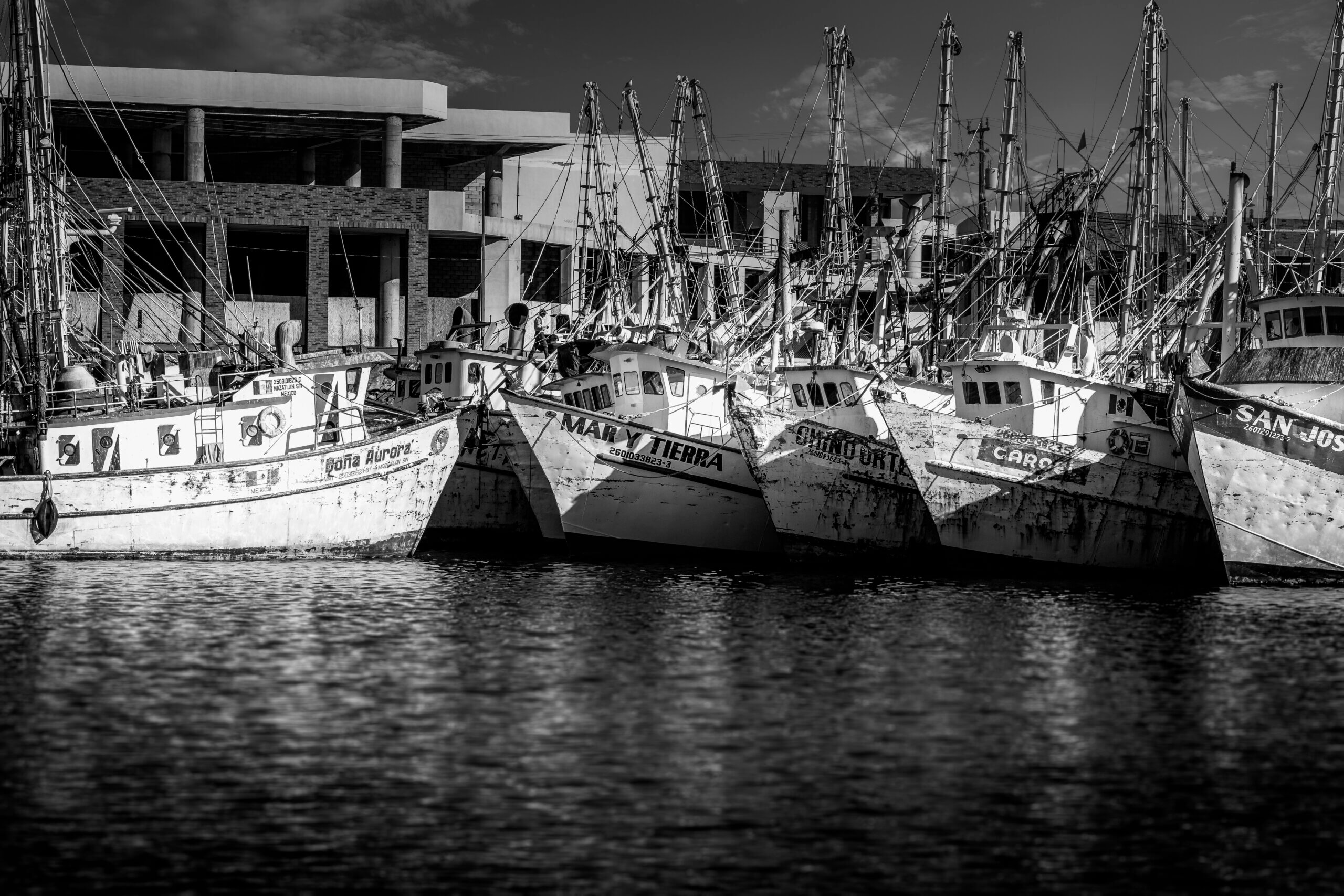 Harbor Haven: Fishing Boats at Rest in Puerto Peñasco Harbor Haven: Fishing Boats at Rest in Puerto Peñasco