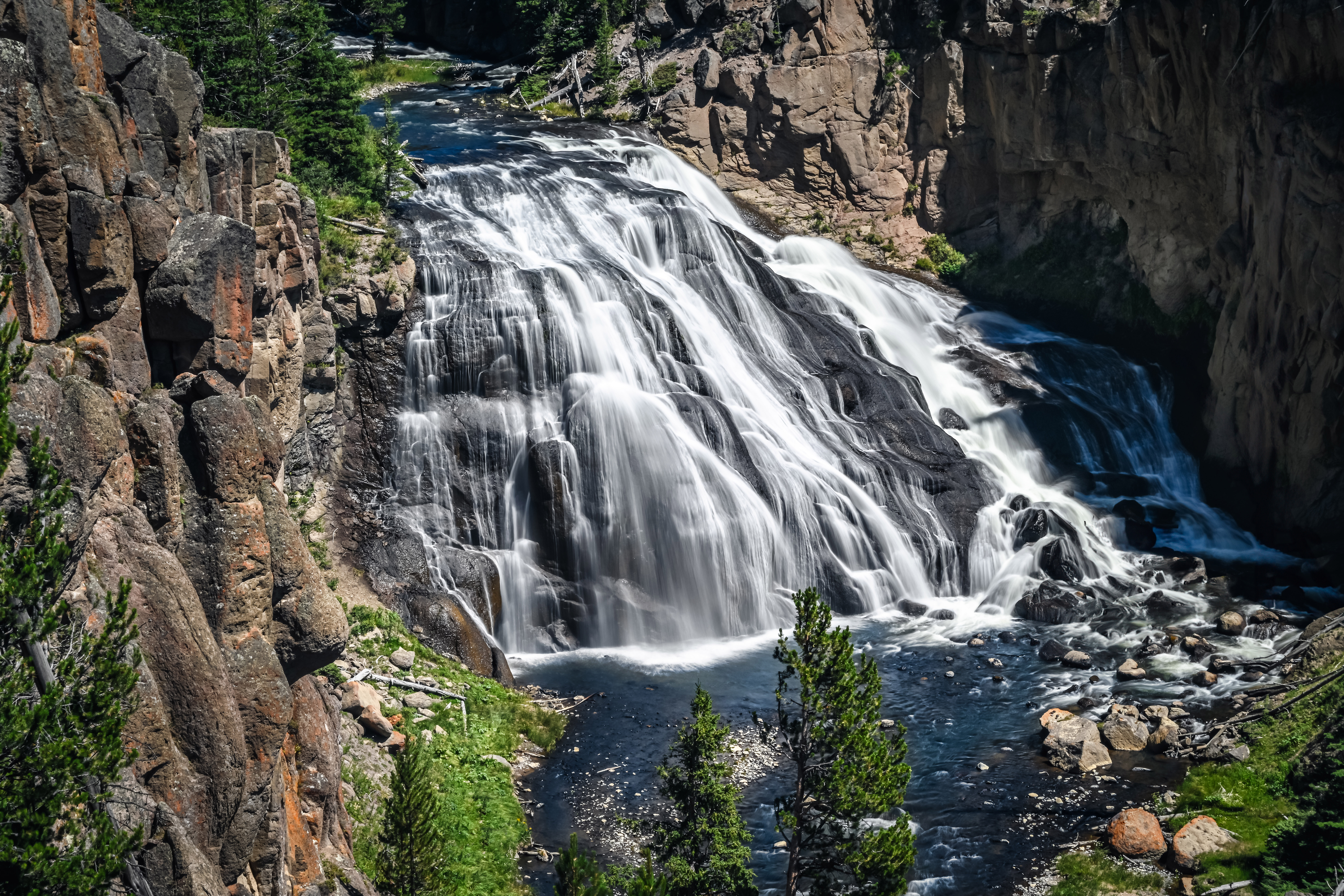 Falls Elegance: Gibbon Falls in Yellowstone