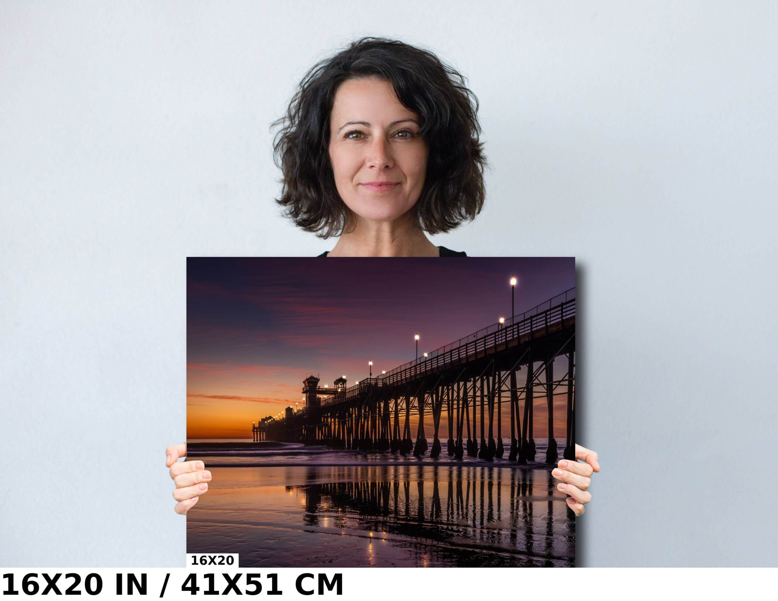 Twilight Reverie: Scenic Left Angle Sunset at Oceanside Municipal Pier Diagram