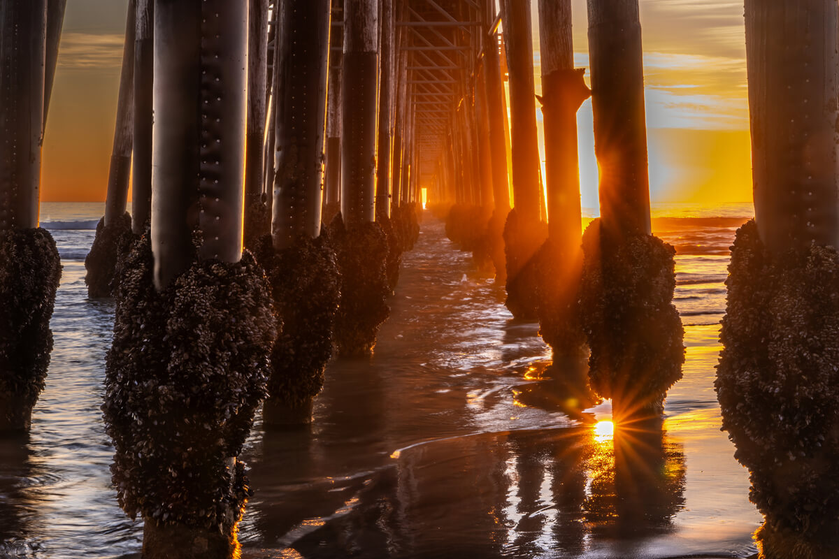Shimmering Seascape: Oceanside Pier California