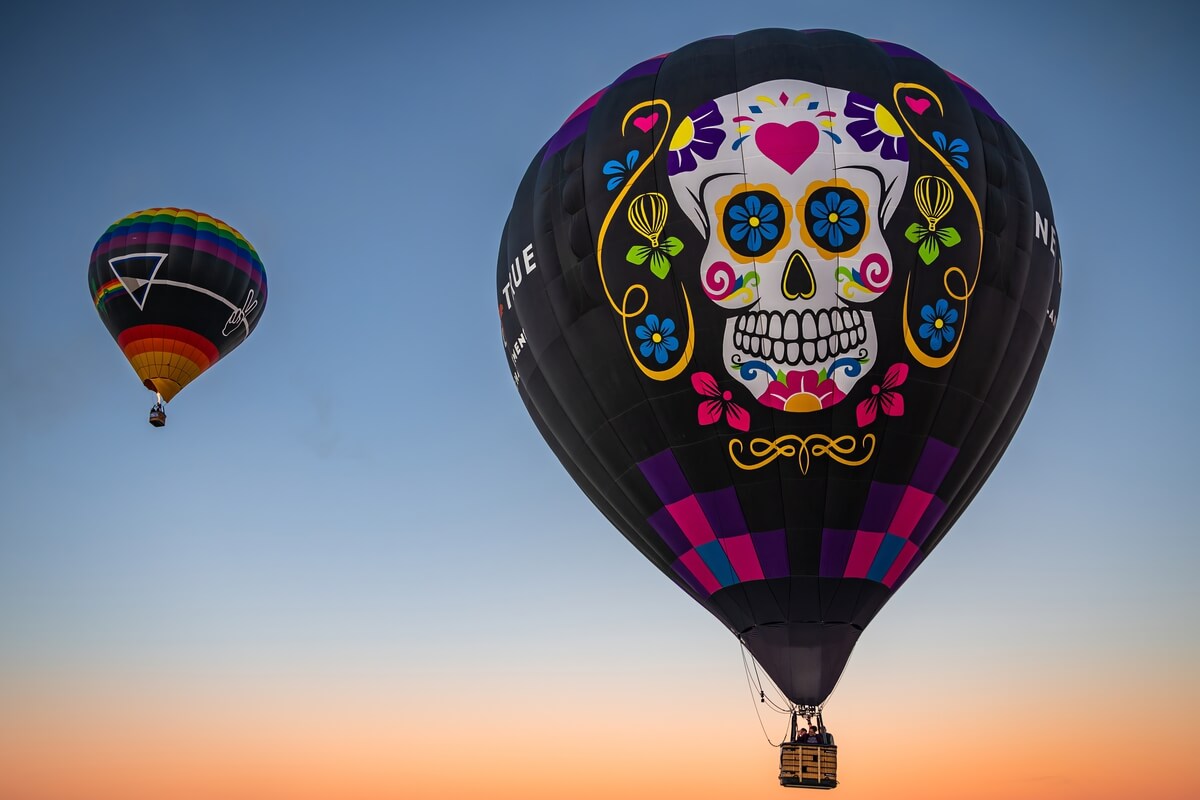 Skull Skies: Sugar Skull Design Hot Air Balloon