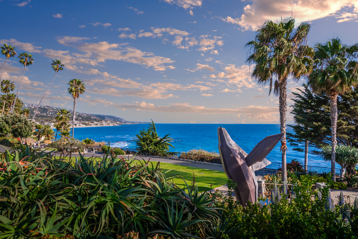 Whale’s Leap: The Breaching Whale Statue at Heisler Park, Laguna Beach