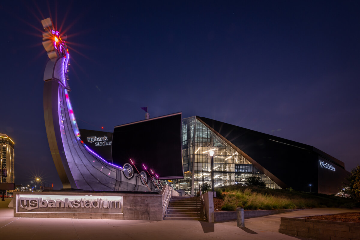 U.S. Bank Stadium’s Vikings Ship: A Beacon of Light in Minneapolis