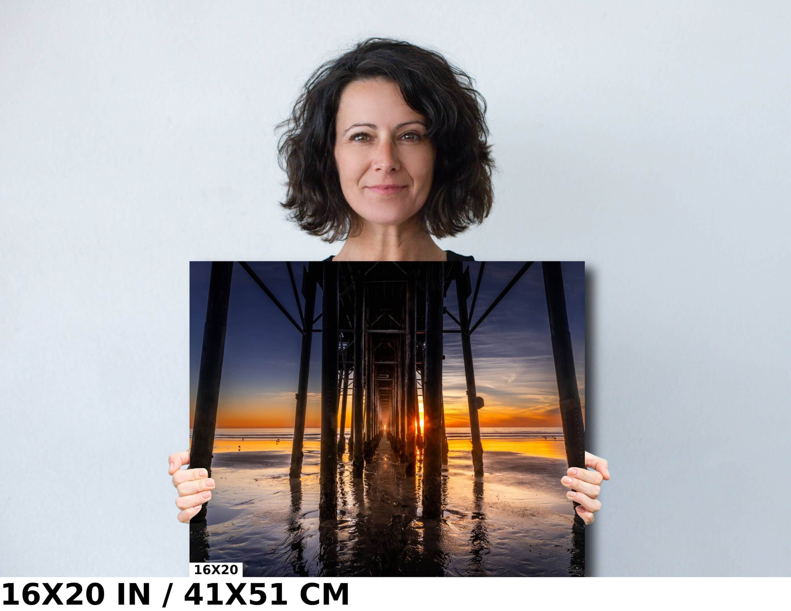 Sunset Symmetry: Oceanside Pier California Sunset Reflections Diagram