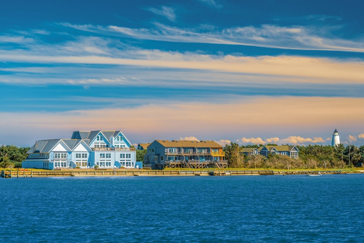 Outer Banks Living: Homes and Lighthouse in One Frame