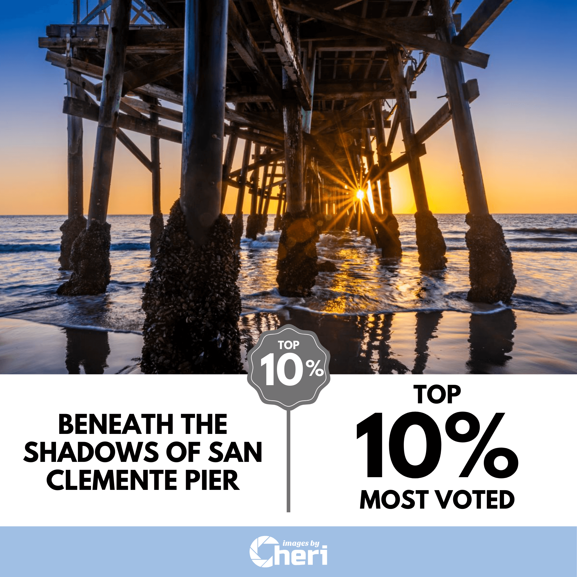 Beneath the shadows of San Clemente Pier - Pier Perspective