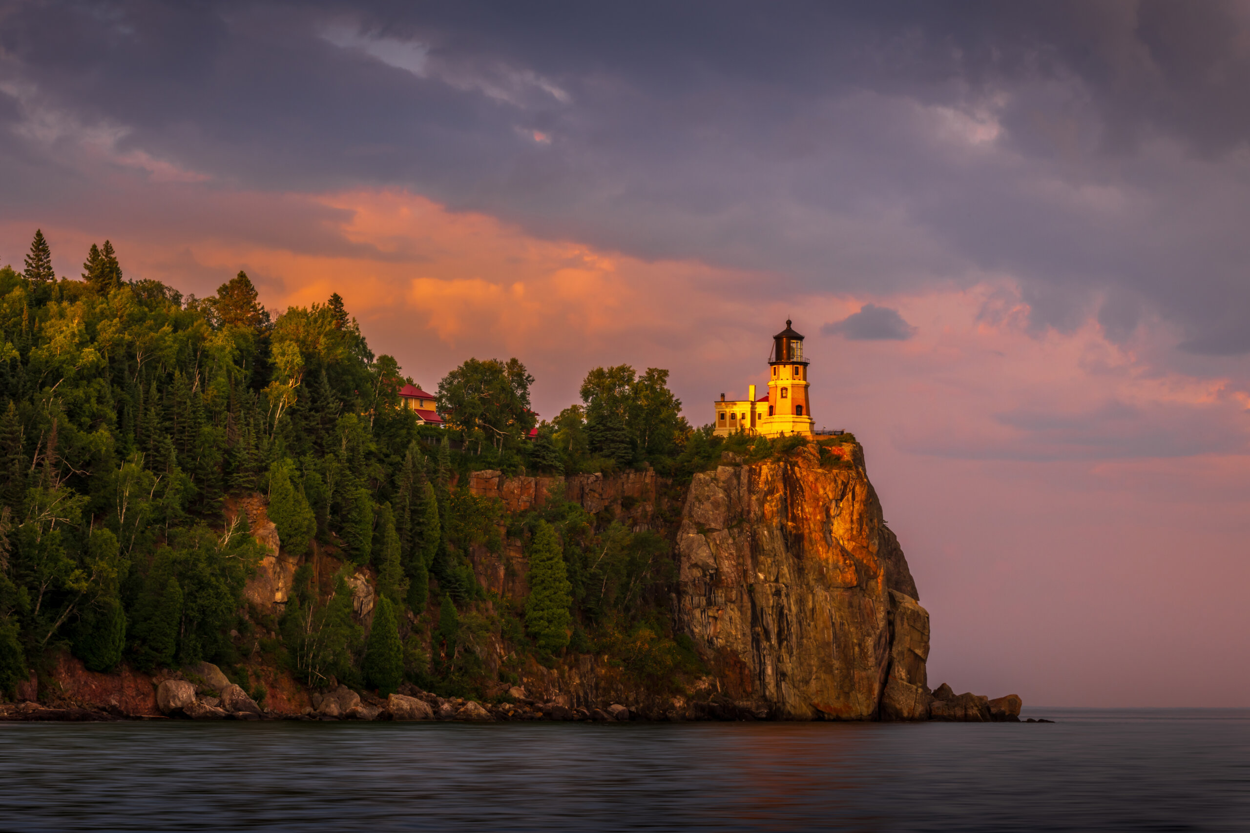 Split Rock Lighthouse at Sunset, Minnesota North Shore