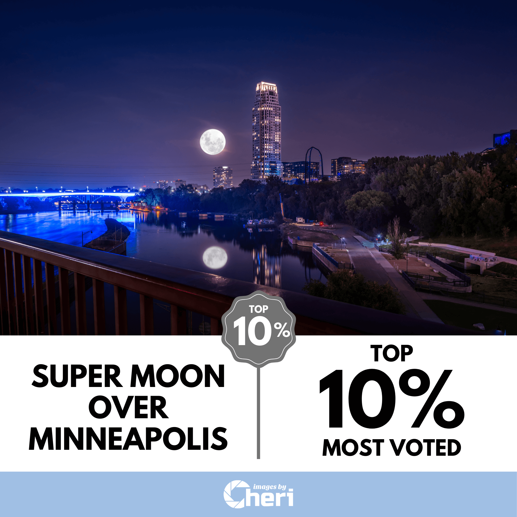 Super Moon Over Minneapolis - Nice Nights