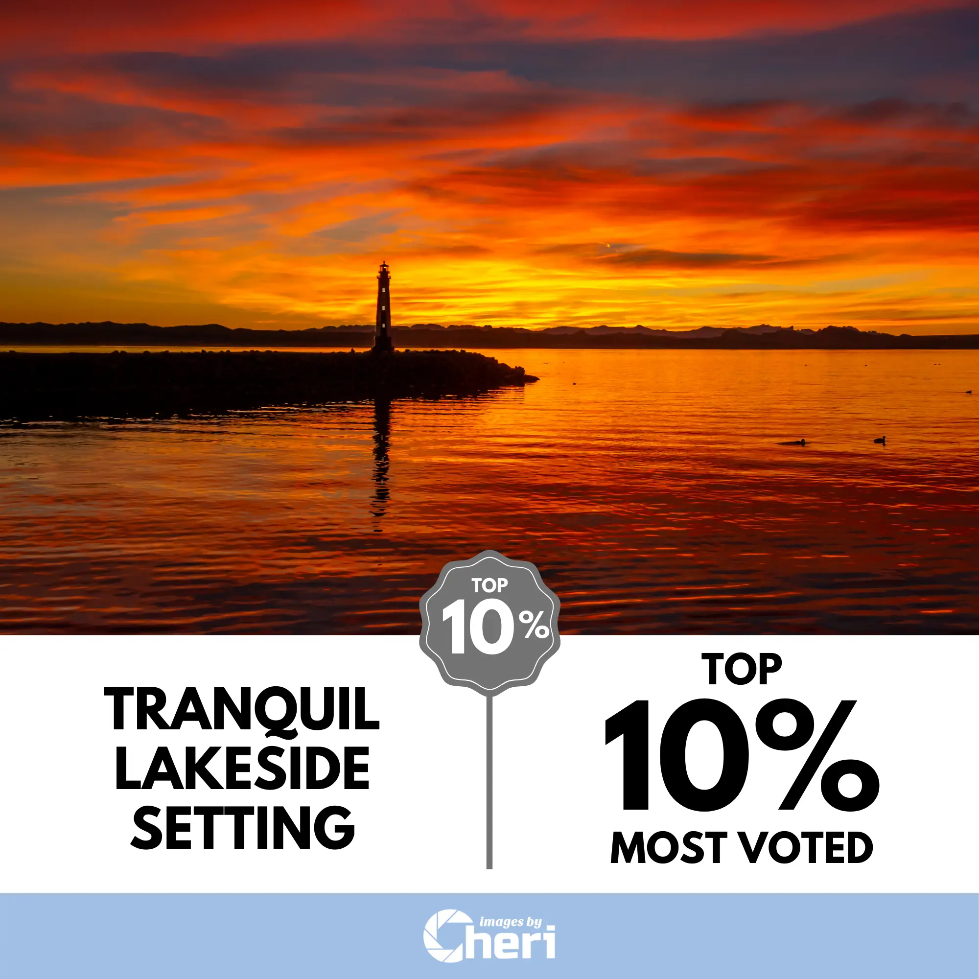 Tranquil Lakeside Setting Orange Mood Photo Contest