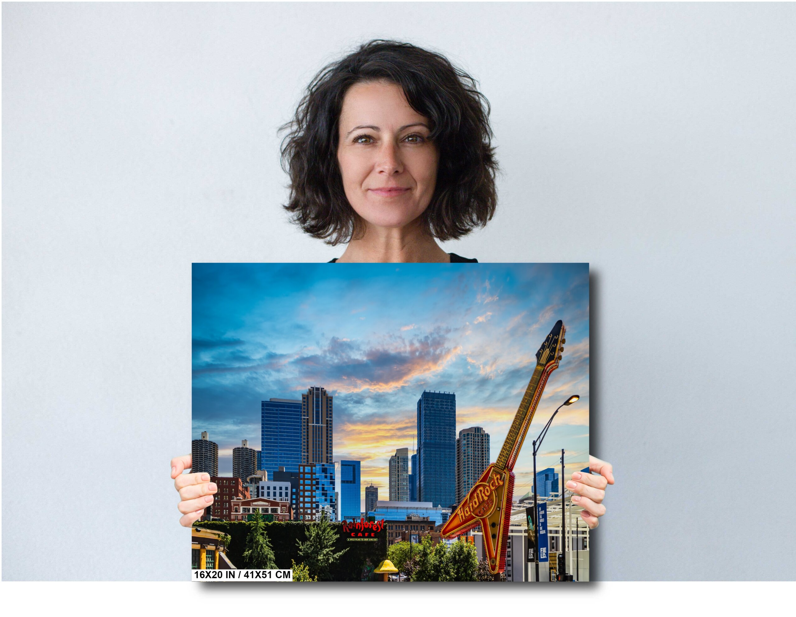 Rocking Chicago: Hard Rock Cafe Guitar Signage Diagram