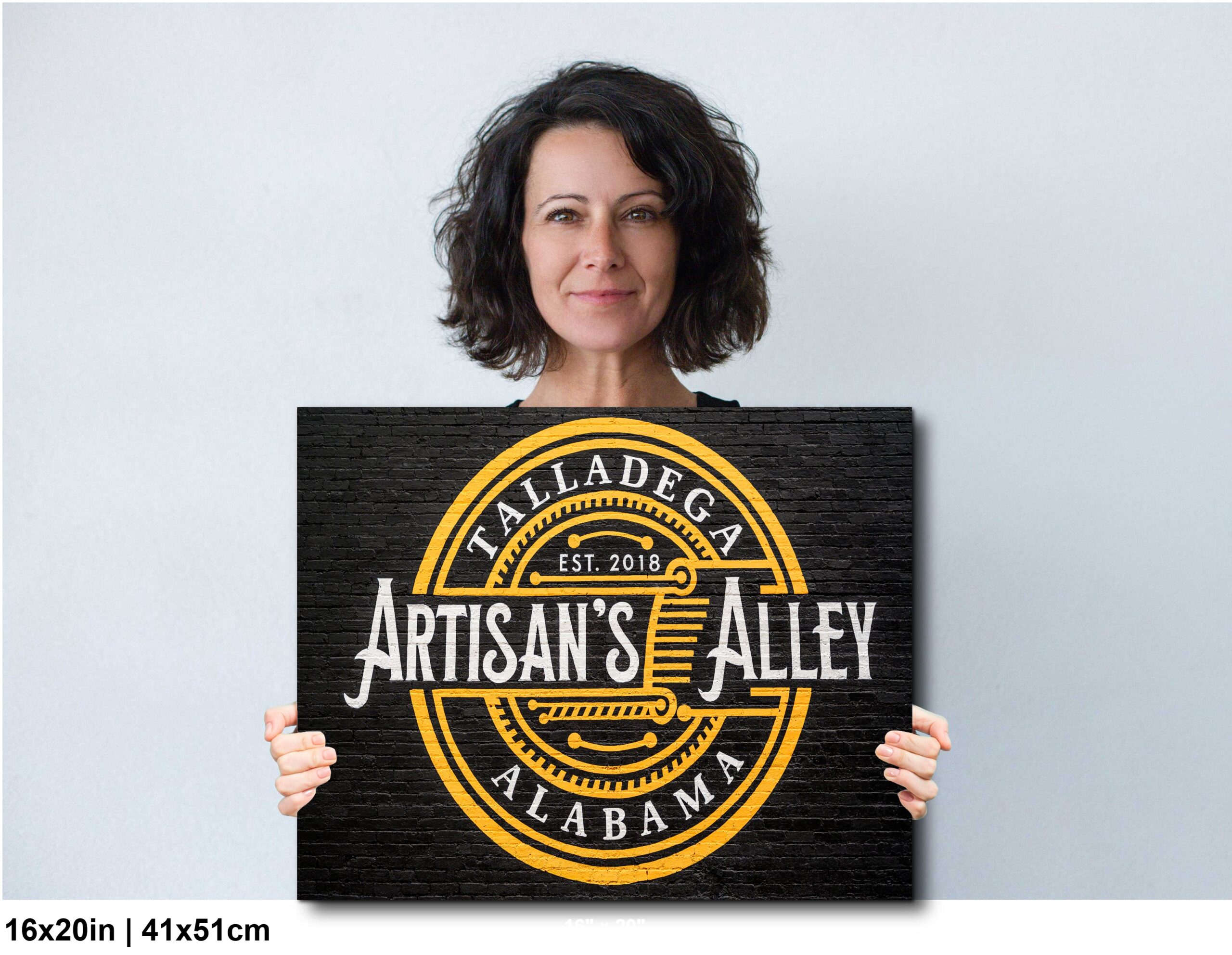 “Artisan’s Alley” Talladega Alabama Historic Wall Sign Diagram