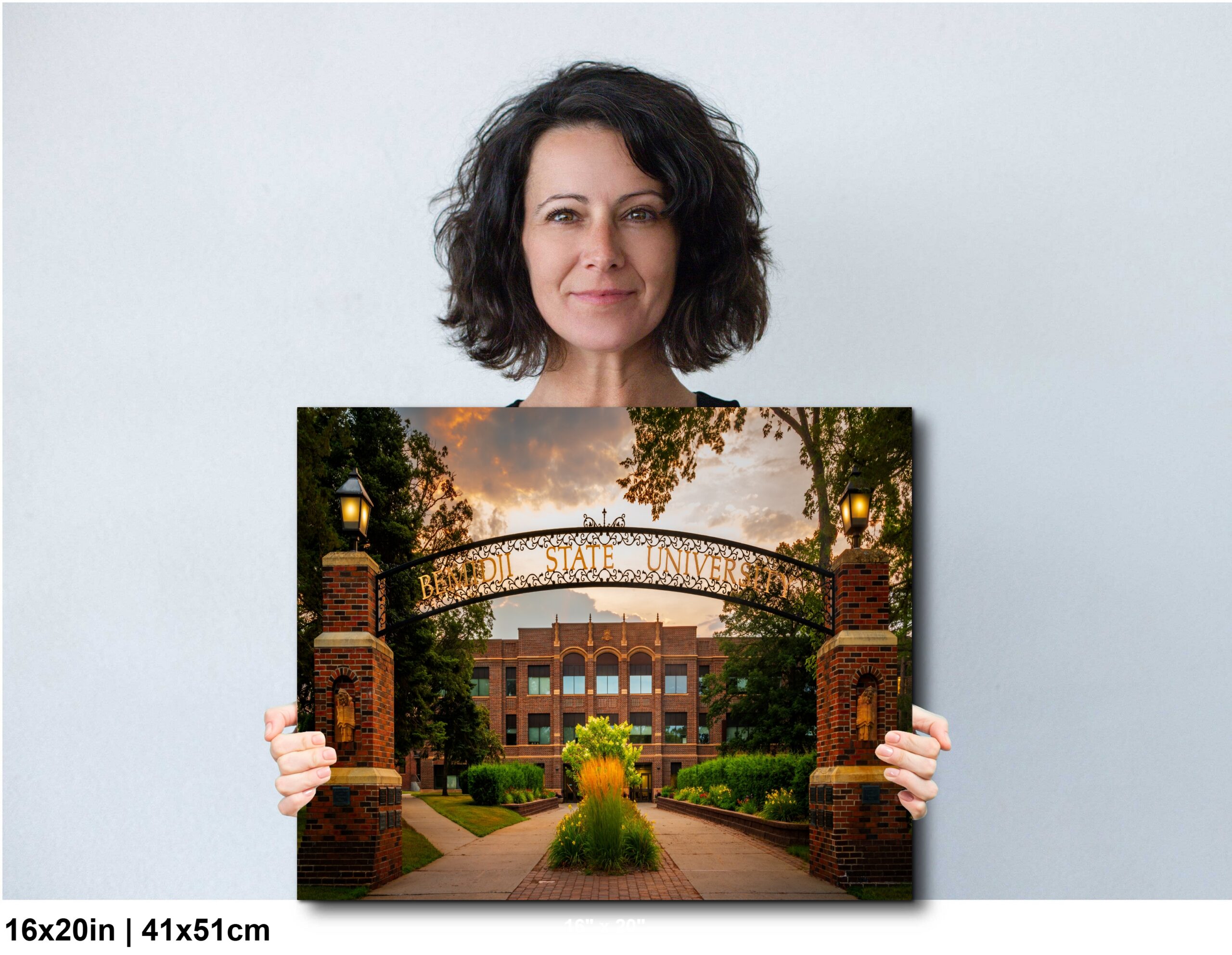 Bemidji State University Minnesota Historic Entrance Arch Campus Diagram