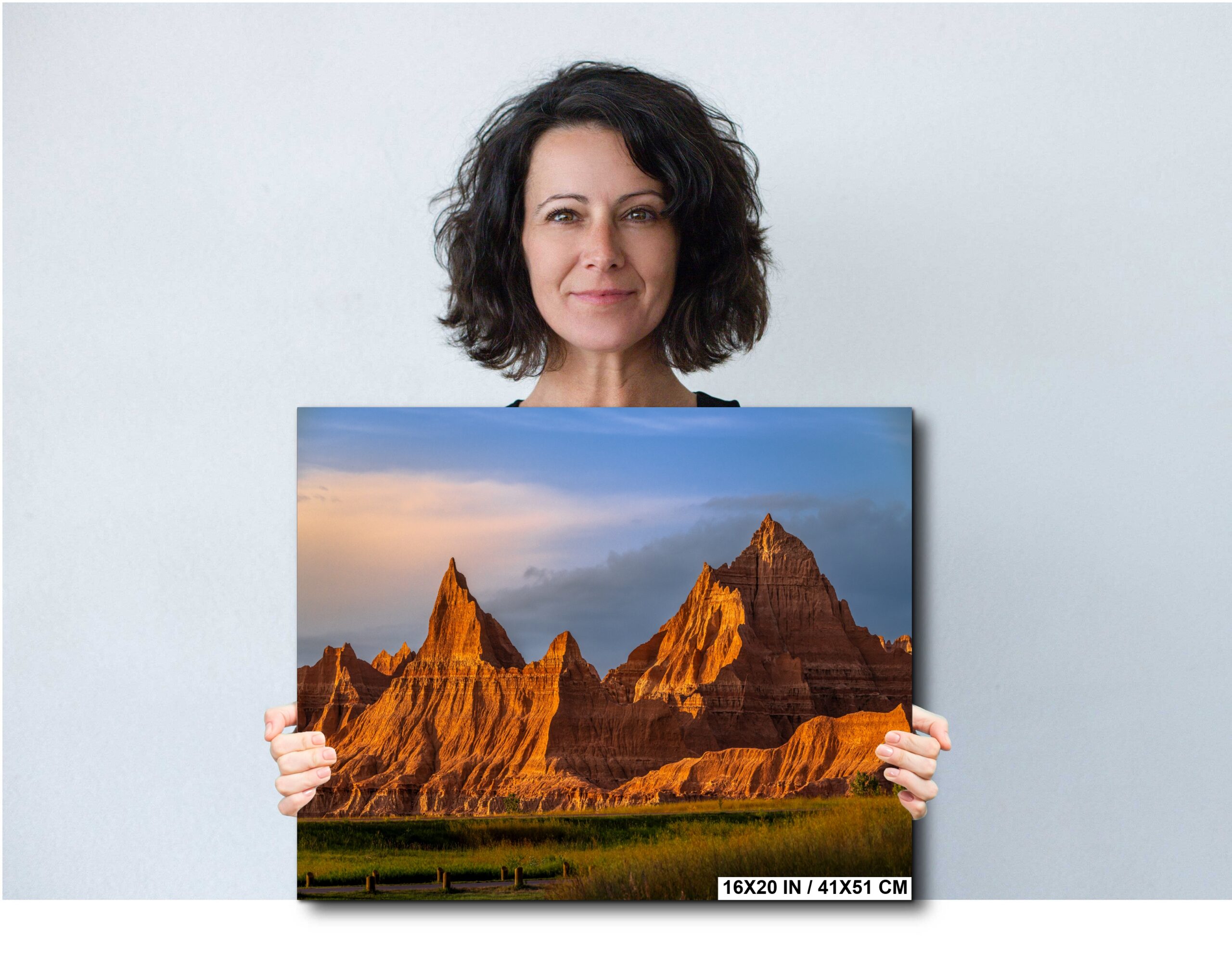 Badlands National Park Spire Peaks Golden Hour South Dakota Diagram