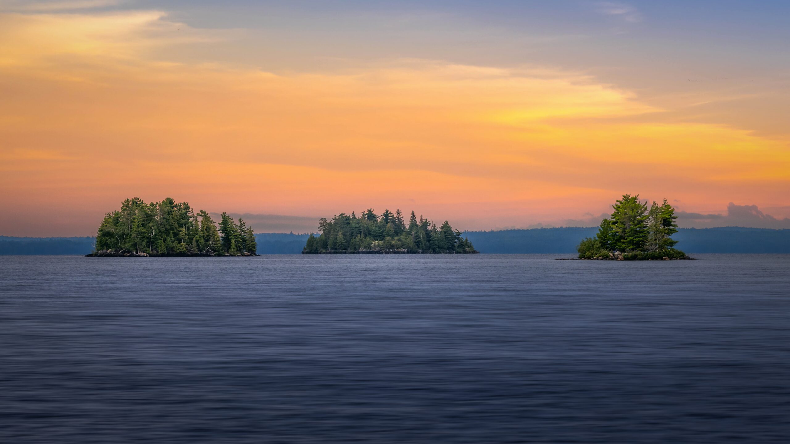 Tranquil Lake Islands at Sunset Voyageurs National Park Minnesota
