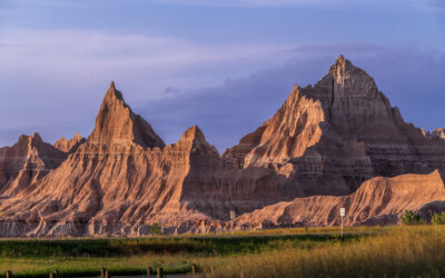 Badlands National Park Spire Peaks Golden Hour South Dakota