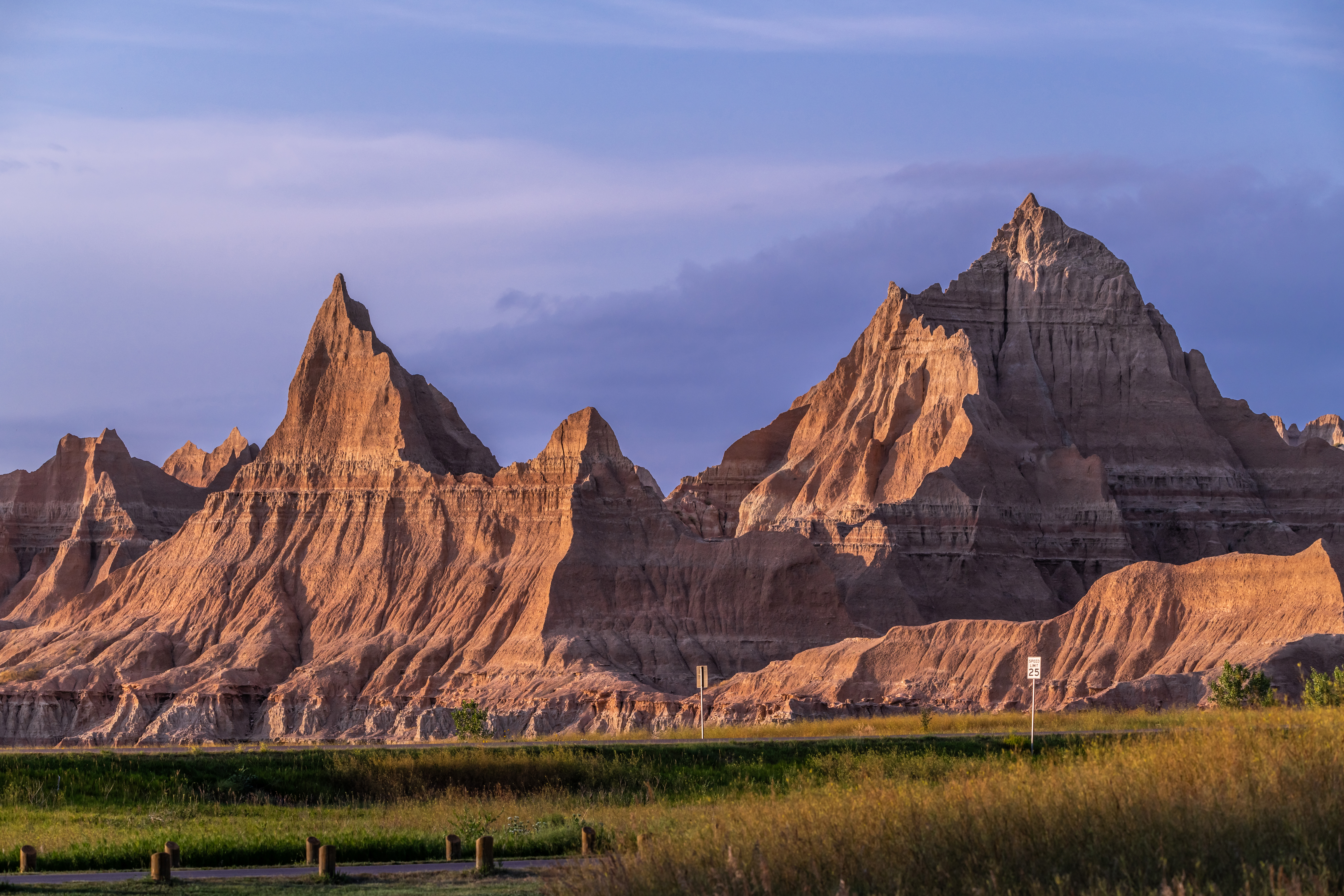 Badlands National Park Spire Peaks Golden Hour South Dakota