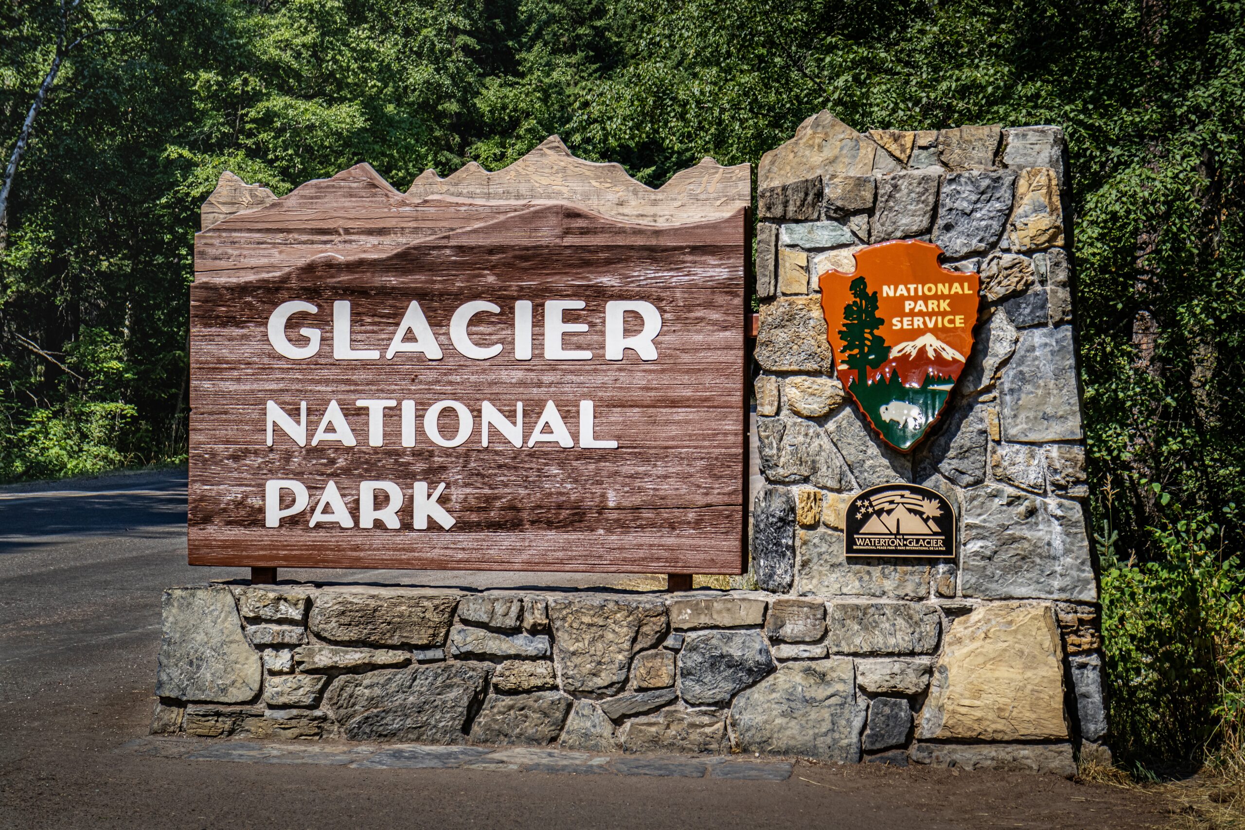 Glacier National Park Signboard